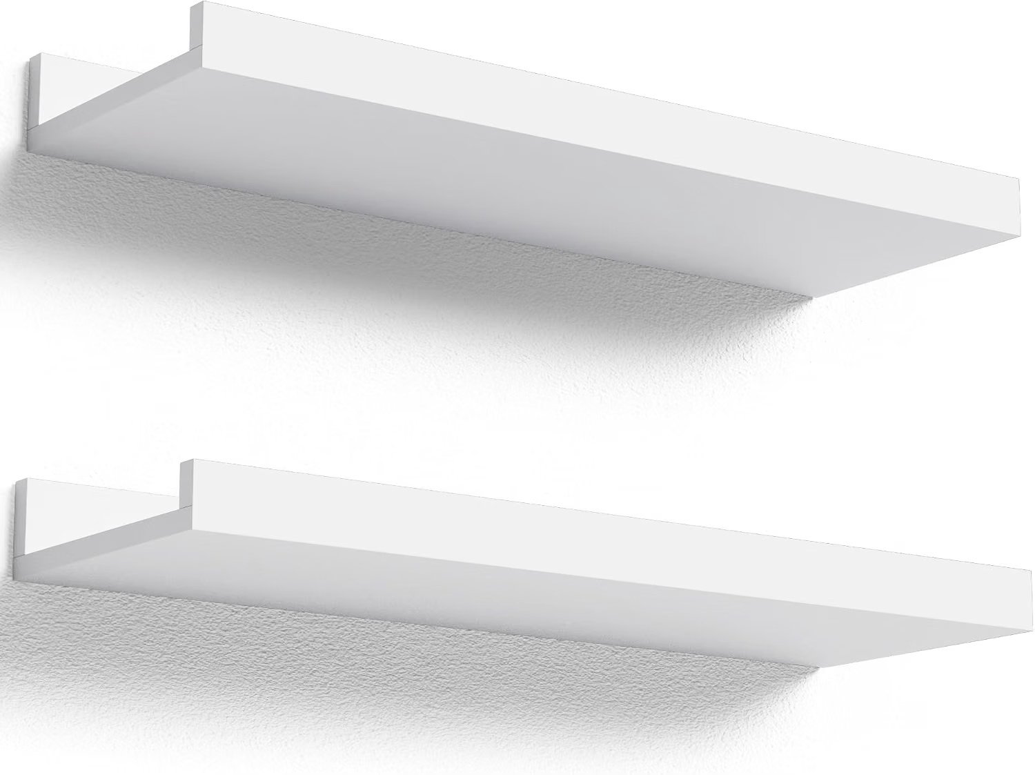 Flintry Wandplank - 40 x 13 cm - Houten zwevende plank / fotoplank - voor fotolijsten en decoratie. Geschikt voor woonkamer, kinderkamer, slaapkamer en keuken wit
