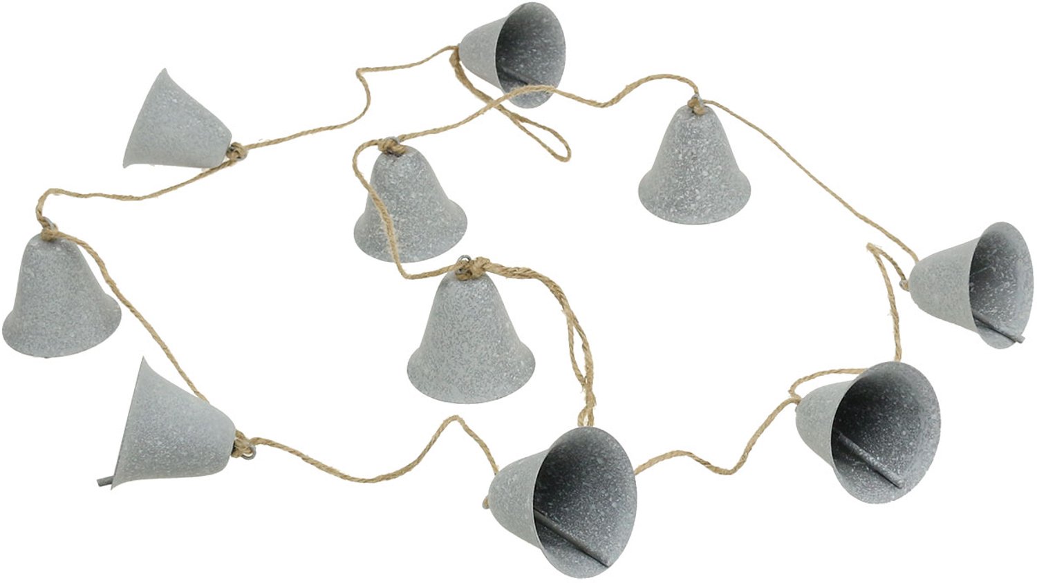 Decoratieve slinger met bellen grijs 6cm