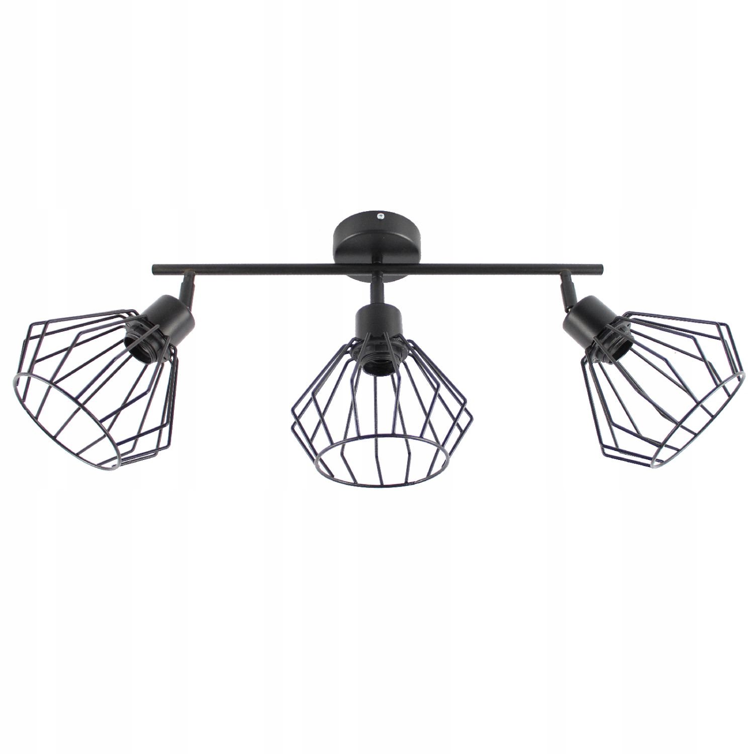 PIKO 3 Zwarte Loft Plafond Lampy Wiszącej LED - 70cm