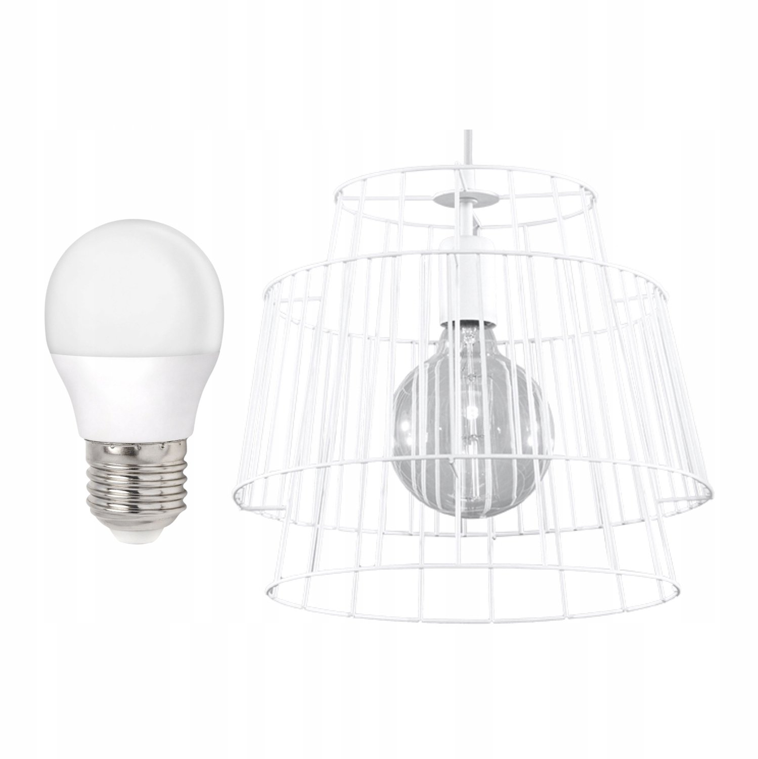 LUMILO MONIX Hanglamp Wit E27 15W - Inclusief LED Lamp