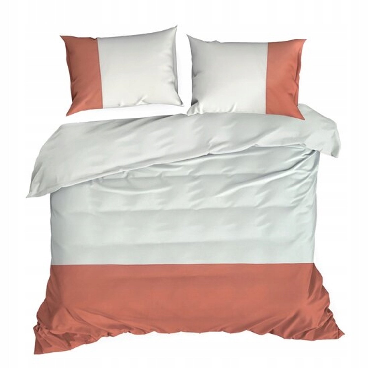 Nova Duo Katoenen Dekbedovertrek Set Beige & Baksteen 160x200