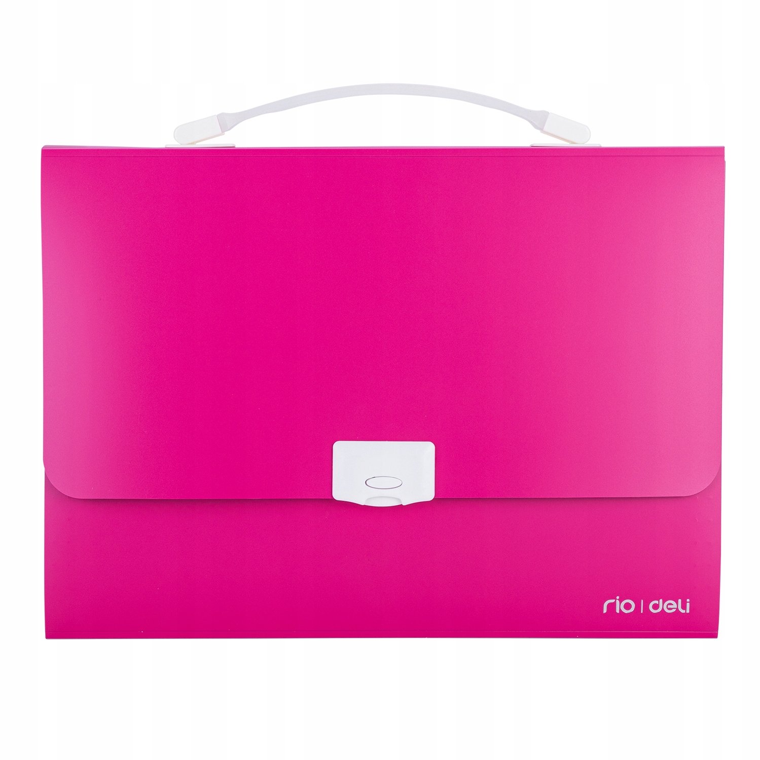 Roze map met handvat, 13 vakken, A4, documentenorganizer