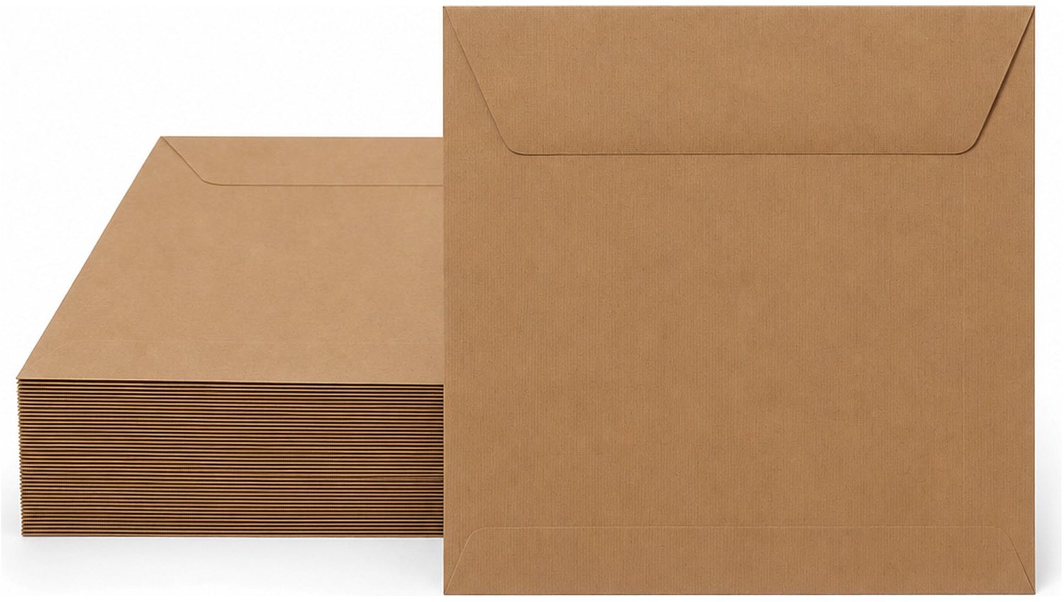 Enveloppen Bruin 22x22 cm - 60 stuks - 120 gram - Vierkante Enveloppen - Wenskaart Envelop