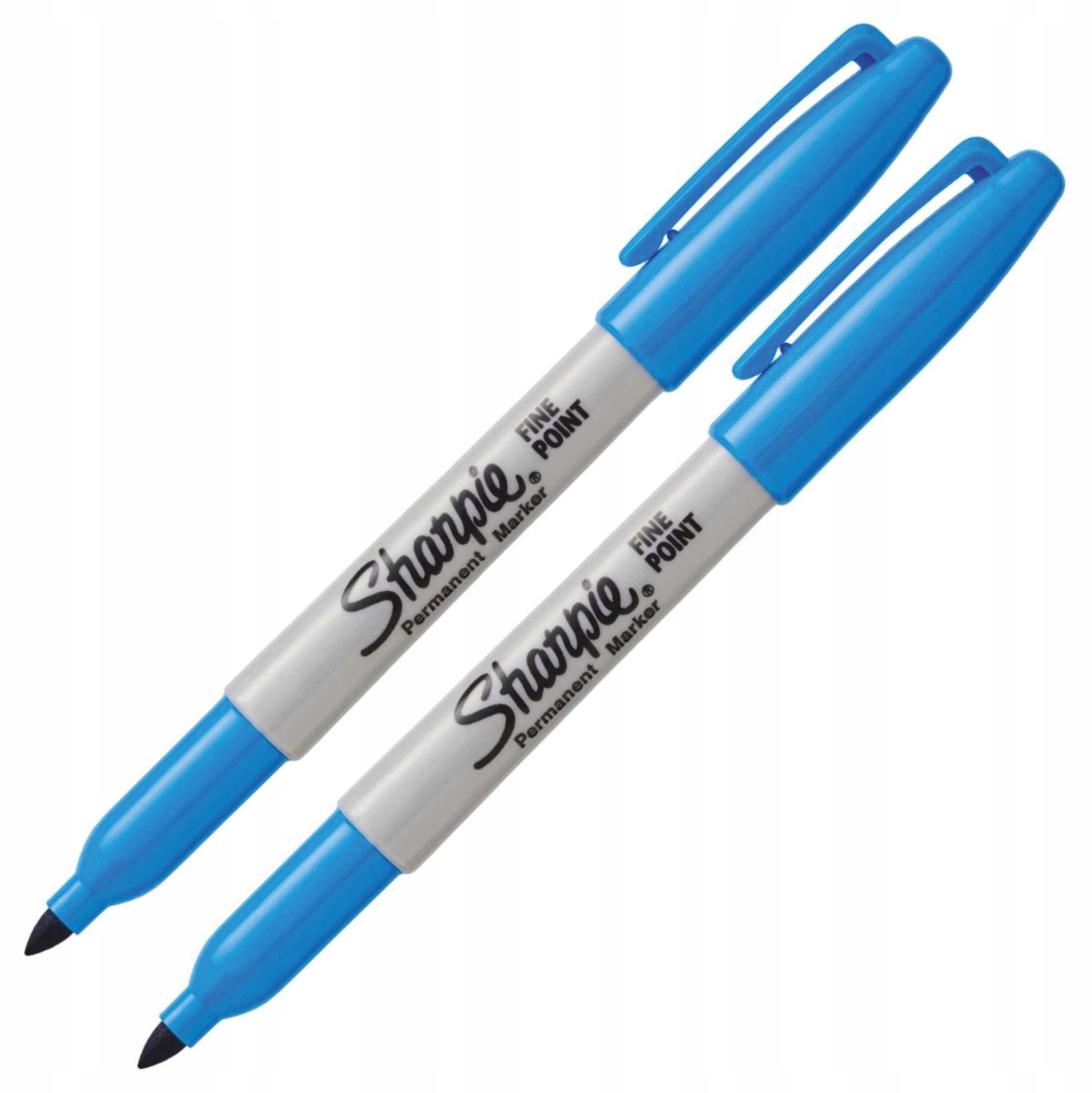 Sharpie Fine Point Stift Blauw Permanent - 2 Stuks