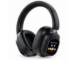 LifePods Smart draadloze over-ear koptelefoon met touchscreen, Bluetooth 5.3, Hybrid ANC noise cancelling, app-bediening, microfoon, USB-C, 3,5 mm AUX, opvouwbaar design, hoofdtelefoon voor muziek, reizen, werk en bellen