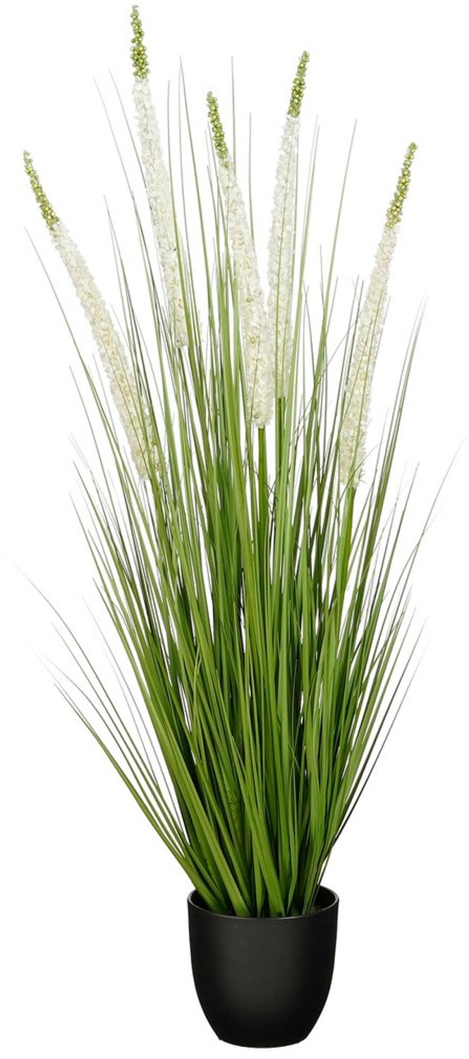 Kunstplant Ziergras Wit
