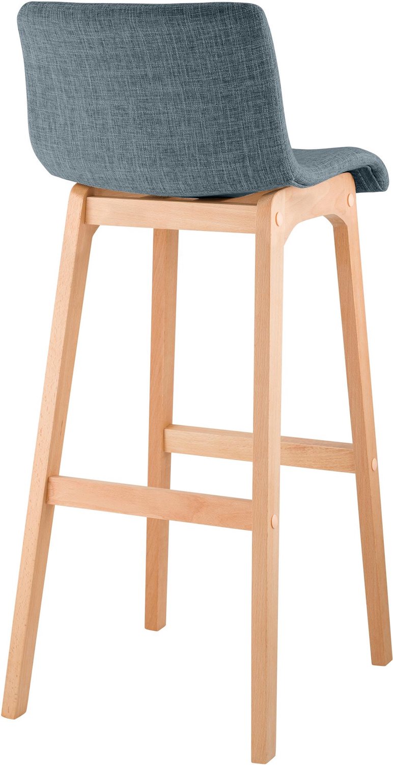 Luxe Comfort Barkruk - Stof - Blauw blauw/natura