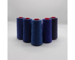 Cucirini Tre Piu Naaimachine overlock garen 5 stuks Blauwpaarse lockgaren lockmachine draad 5000 Yards Grote klos cone