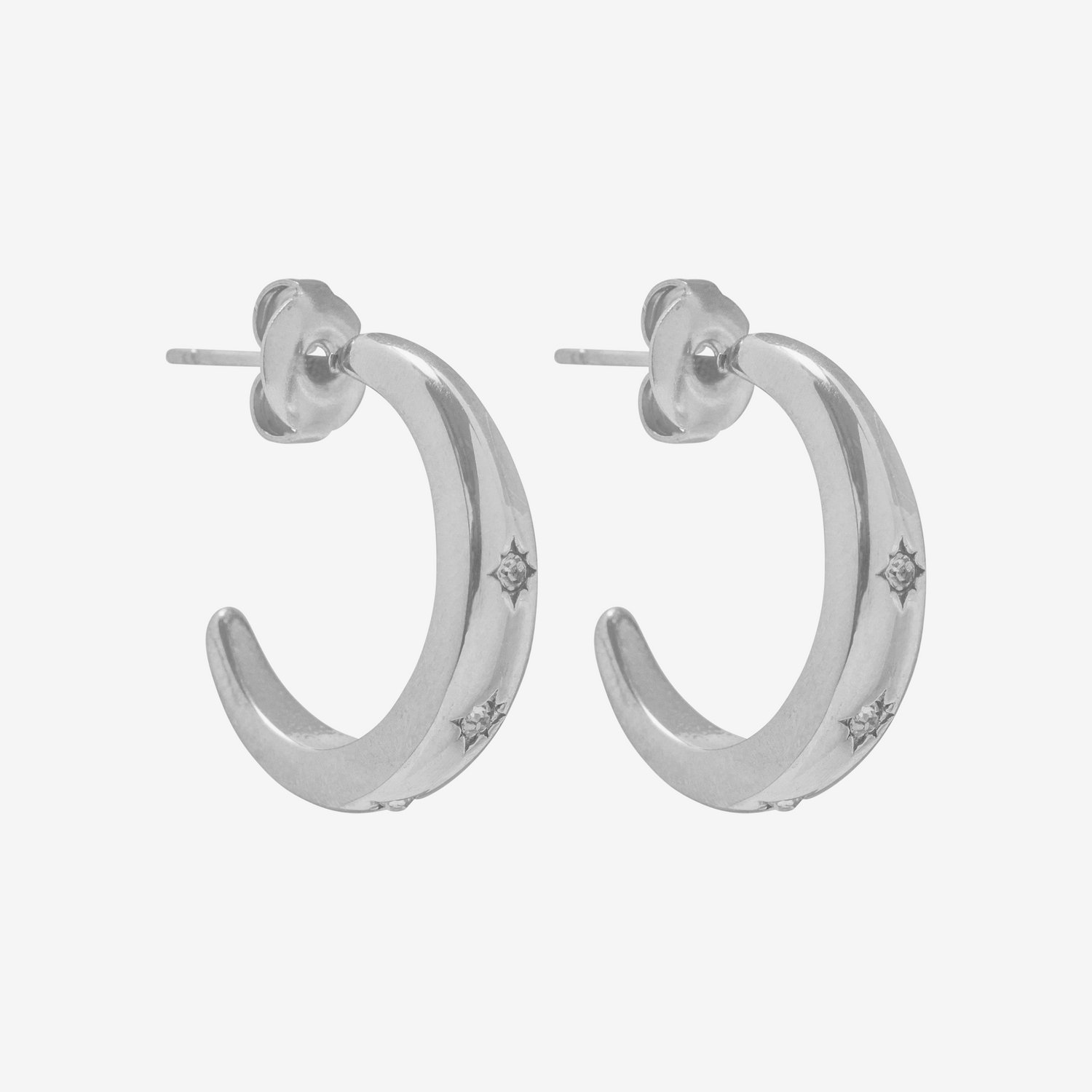 Essenza Stars Earrings Silver
