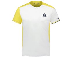 Le Coq Sportif Noah - Kinder T-shirt - Wit/geel - 14