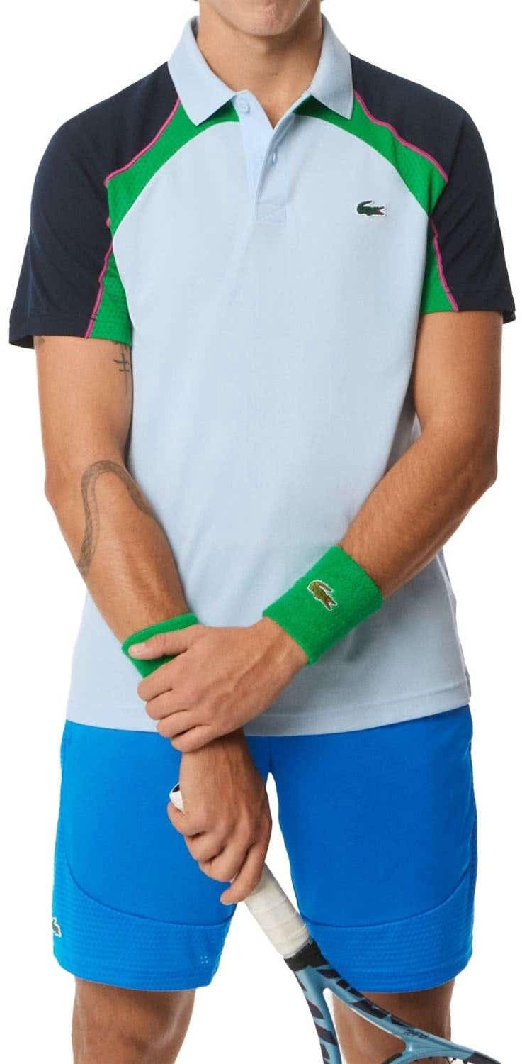 Lacoste Color block Ultra Dry Heren Polo Blauw