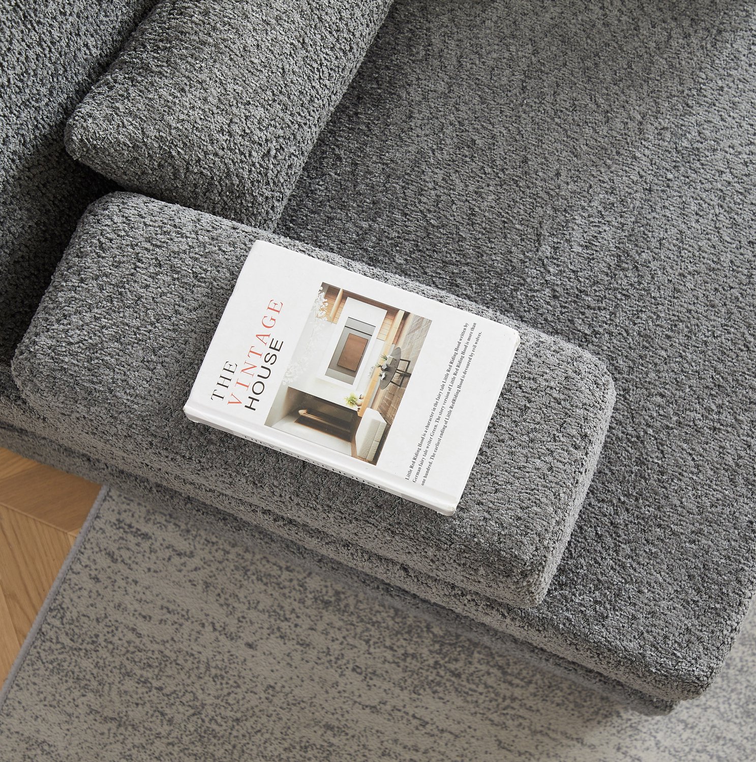 Wishdor Modulaire slaapbank - 2-in-1 zit- en ligfunctie - Opvouwbaar gastenbed - Hoge rugleuning en ijzeren frame - Woonkamer slaapkamer kantoor - Chenille - Grijs