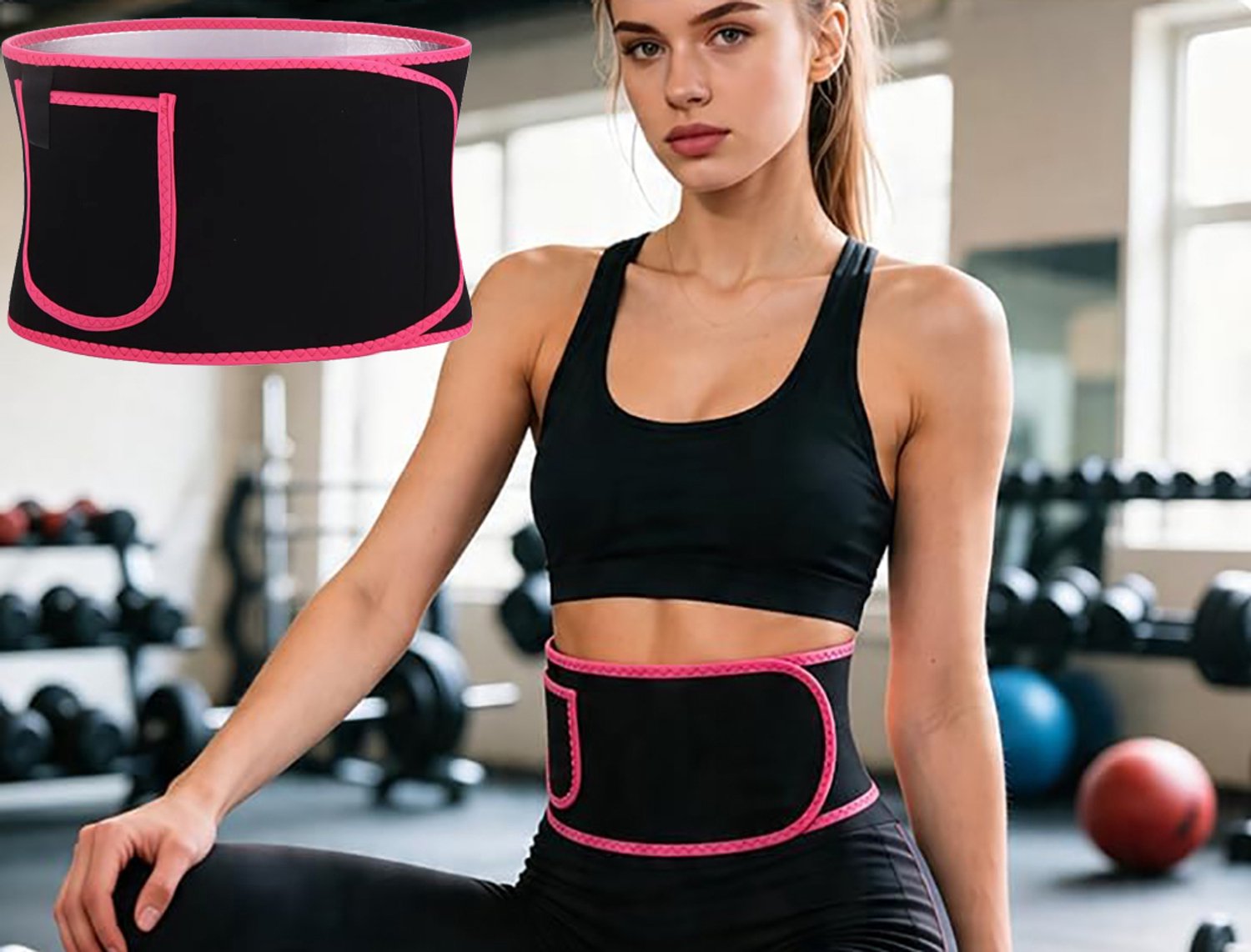 Dit is een hoogwaardige, zweetopwekkende waist trainer met een verstelbare buikband voorzien van een nanozilveren voering. Hij is geschikt voor fitness, yoga en herstel na de bevalling. De afmetingen zijn 100 x 17 cm. Verkrijgbaar in roze en zwart.