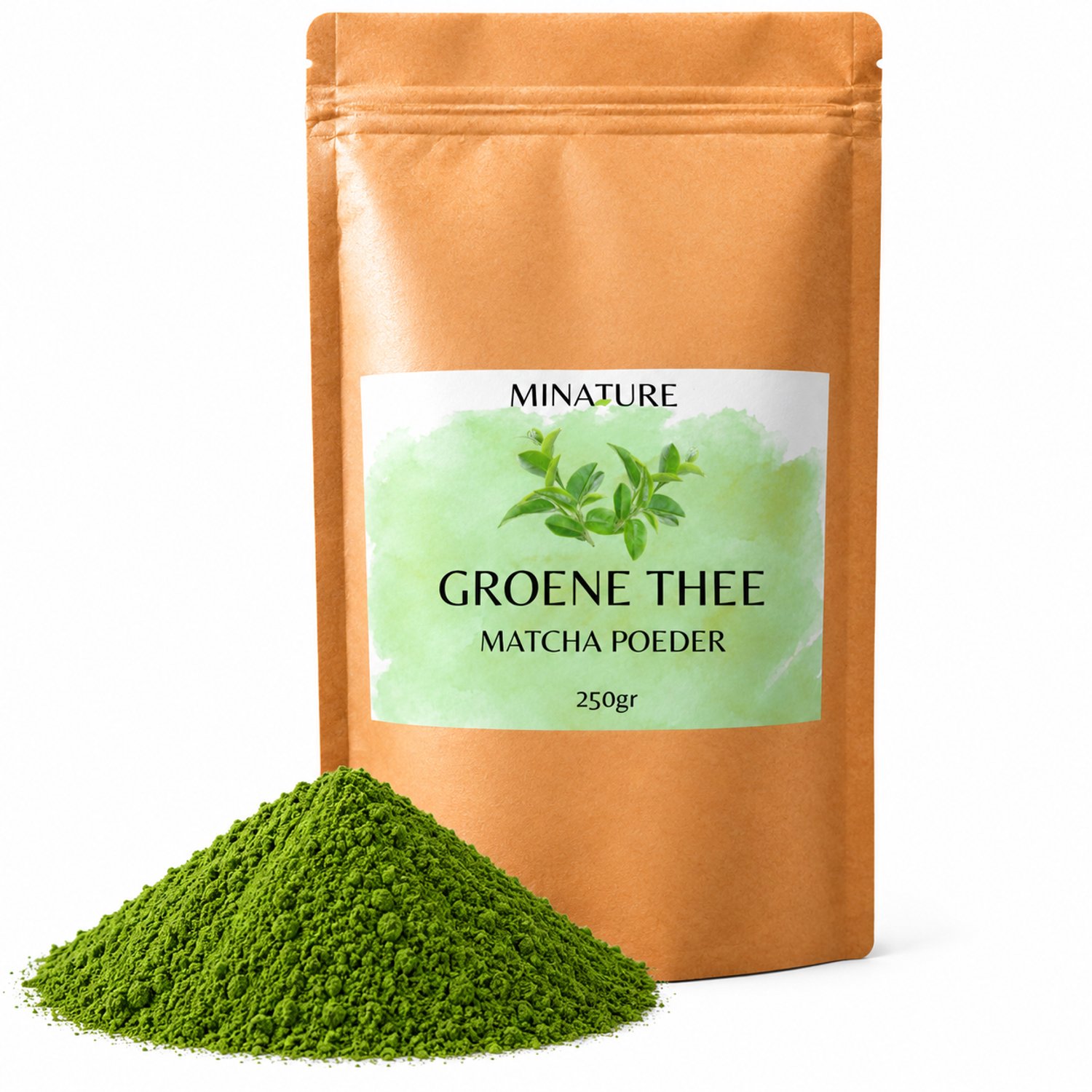 Groene Thee Poeder 250gr - Puur Matcha Poeder, Green Tea Powder - Theepoeder - Foodgrade