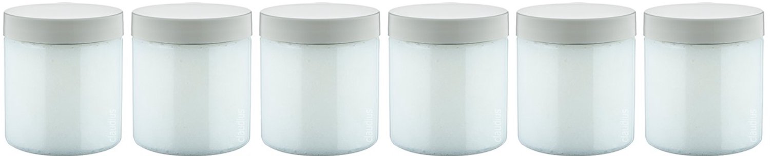Claudius Luxe Verzorgende Bodyscrub-Gel Touch of Tropical - 400 gram - Pot met witte deksel - set van 6 stuks - Hydraterende Lichaamsscrub - Body Scrub