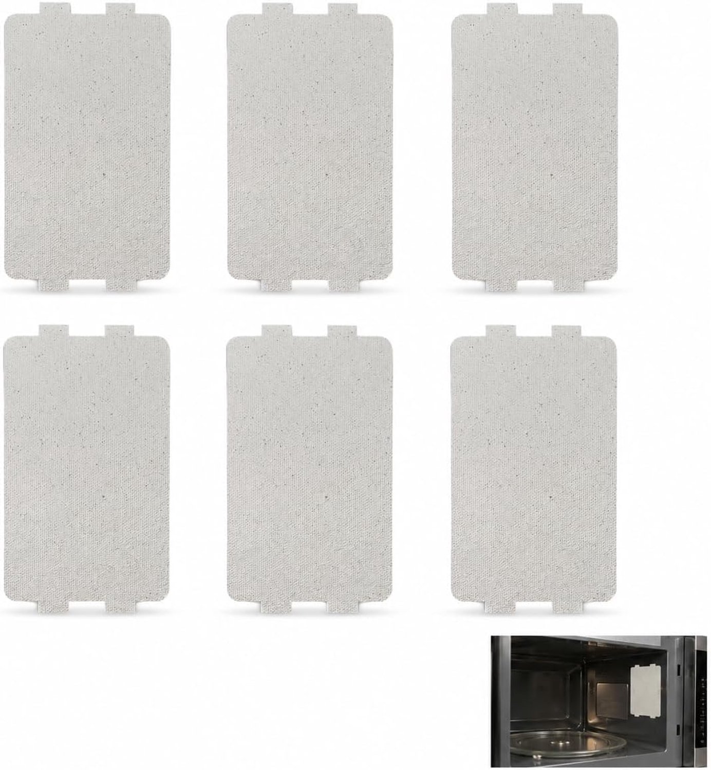 6 stuks universele mica-platen voor magnetron, 117 x 64 mm, golfgeleidingsdeksels, hoge hittebestendigheid, thermische - ShopVlot