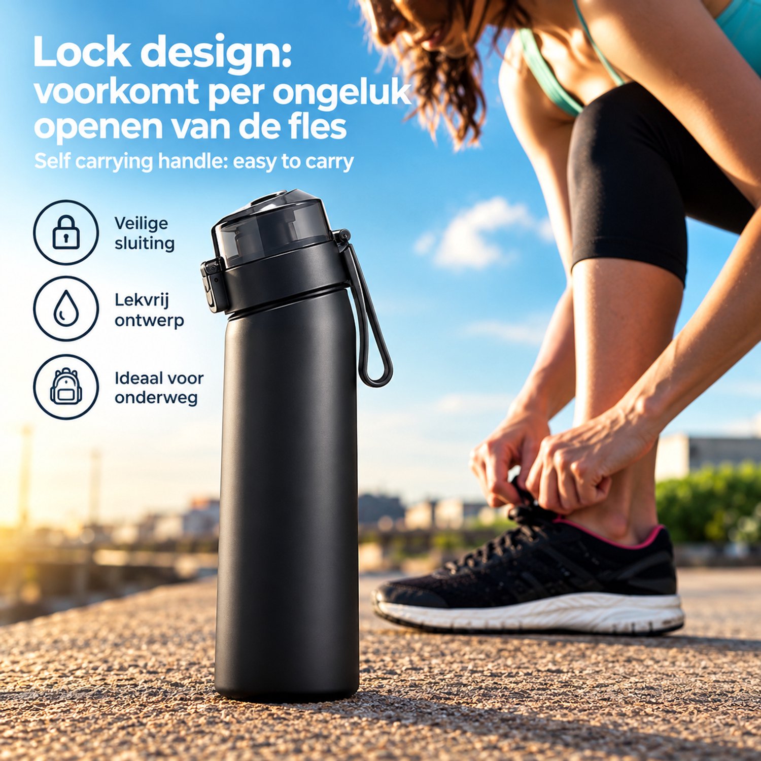 Golden Nuts - Drinkfles 700 ml - Lekvrij - BPA-vrij
