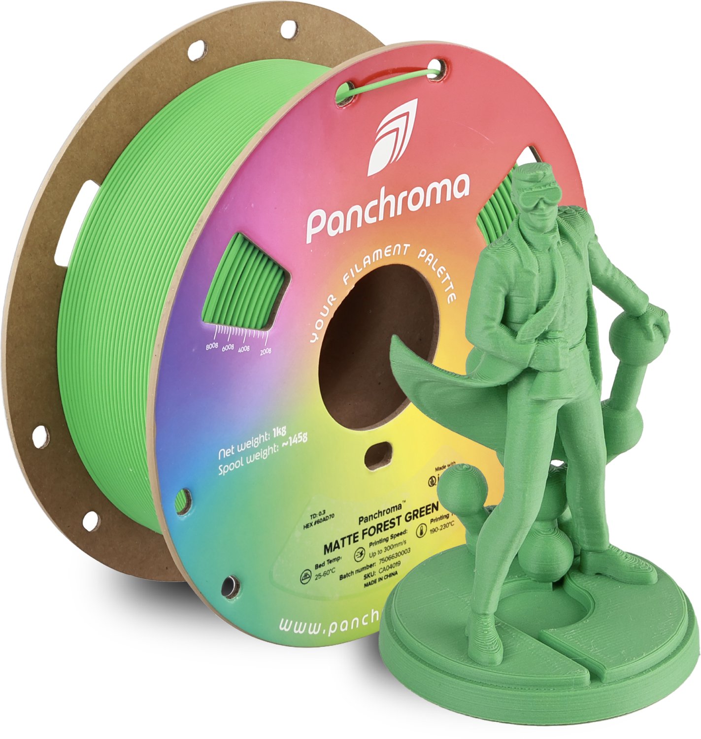 Polymaker PLA MATTE 1,75mm Forest Green 1kg POLYMAKER PANCHROMA PolyTerra 3D FILAMENT