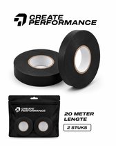 CREATE PERFORMANCE - Voetbal Sokkentape - Sporttape - Zwart - 2 Stuks - Inclusief Tape Tasje