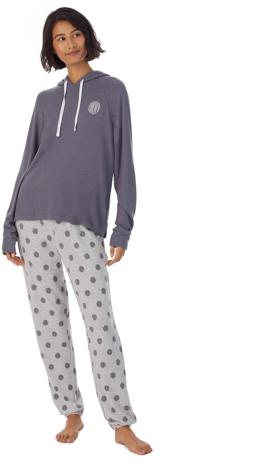 ESOTIQ DKNY Damespyjama - Lange mouwen - Capuchon Roze