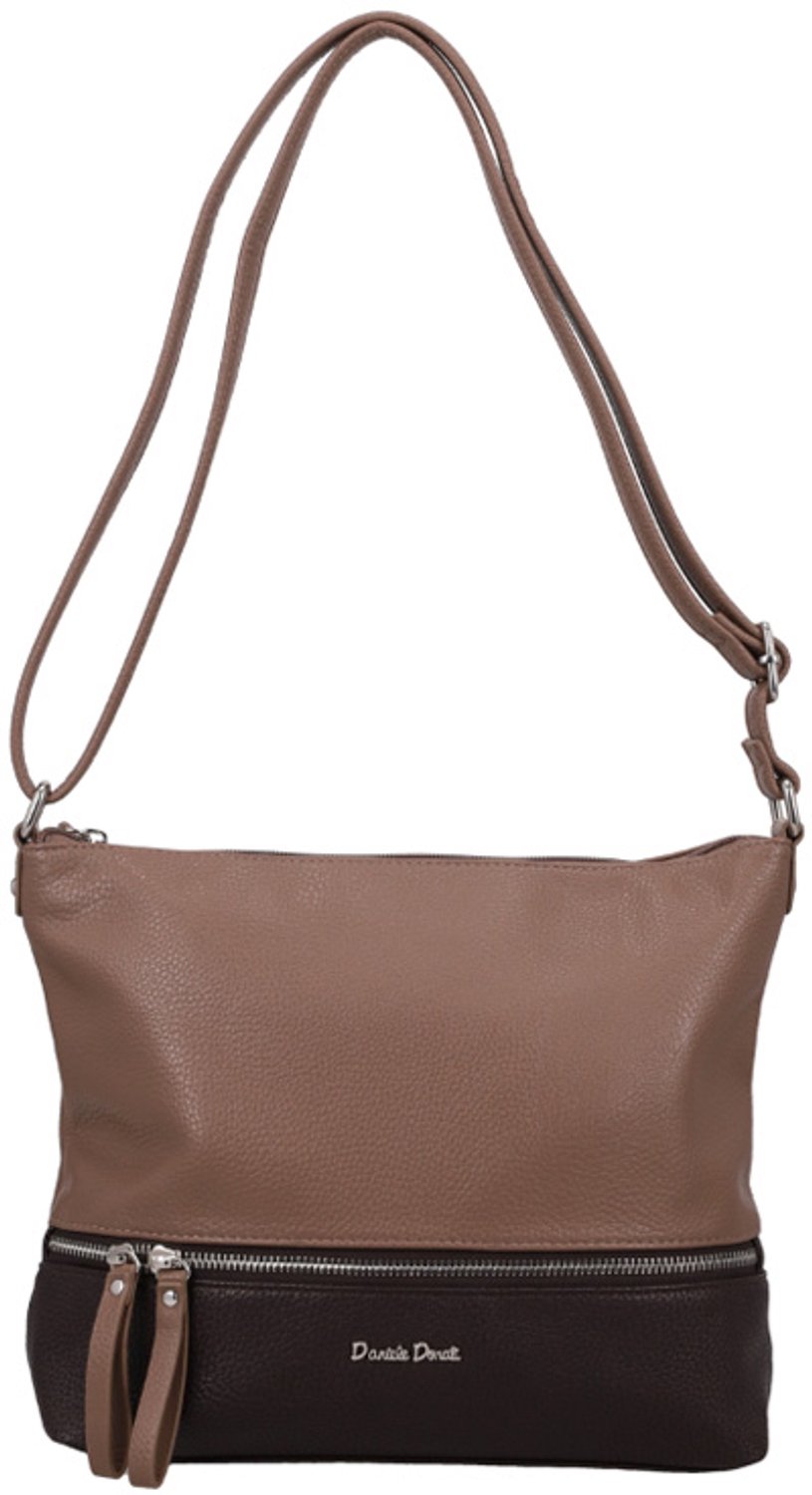 Daniele Donati Valeria Crossbodytas Medium Dames - Imitatieleer - Taupe