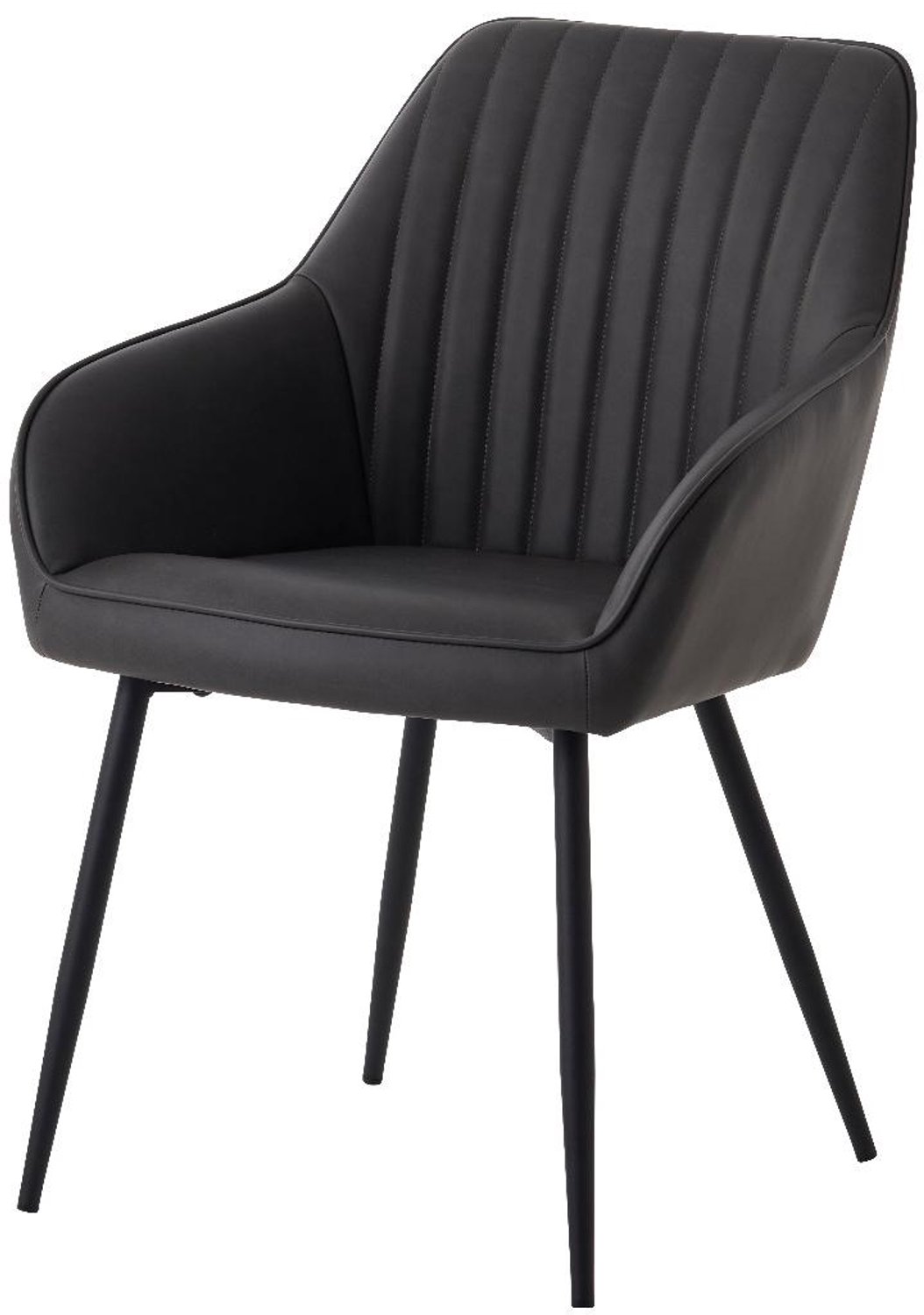 Nordic Home Angelo armstoel pu-leer streep - grijs