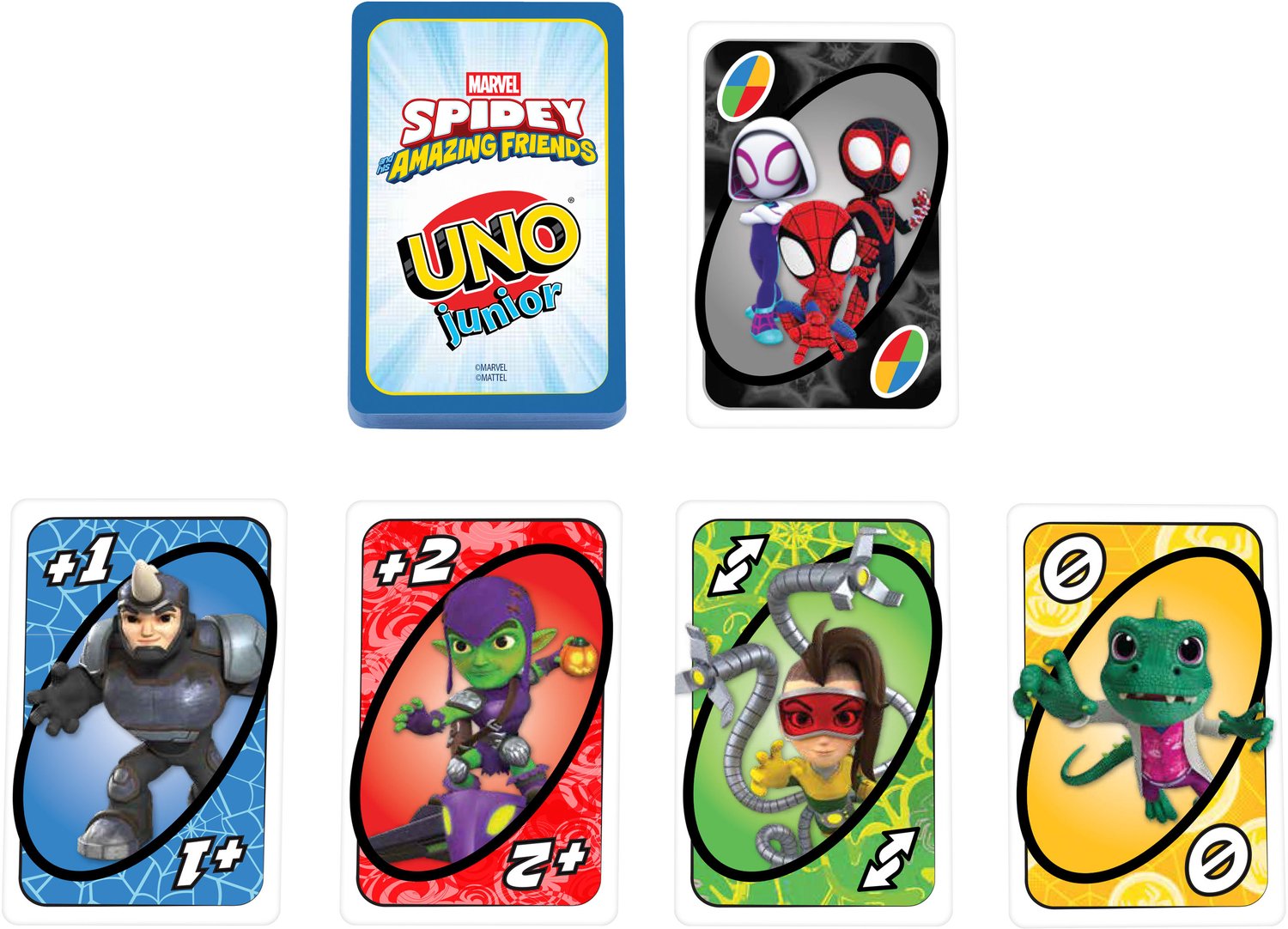 Mattel UNO Junior kaartspel Spidey & Friends voor kinderen. — afbeelding 6