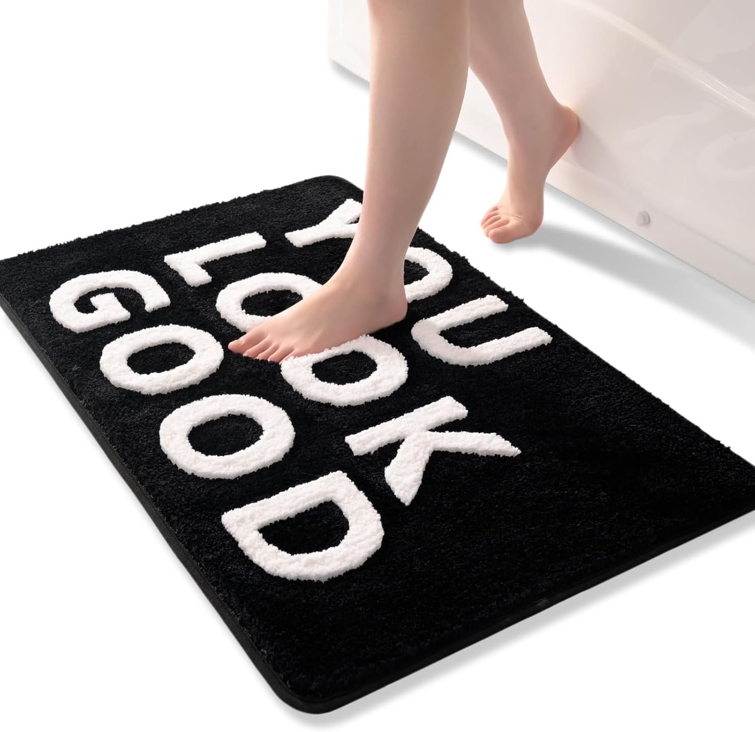 Badmat 40 x 60 cm - Zacht microvezel - Schattig 3D ontwerp - Absorberend en antislip - SnelShoppen