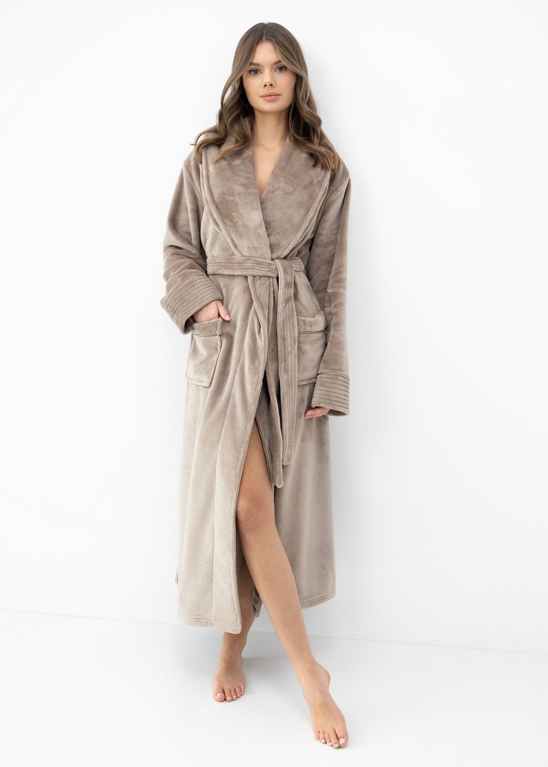 S& Sensis Sensis Fleece Badjas Marron Dames 38 / Taupe