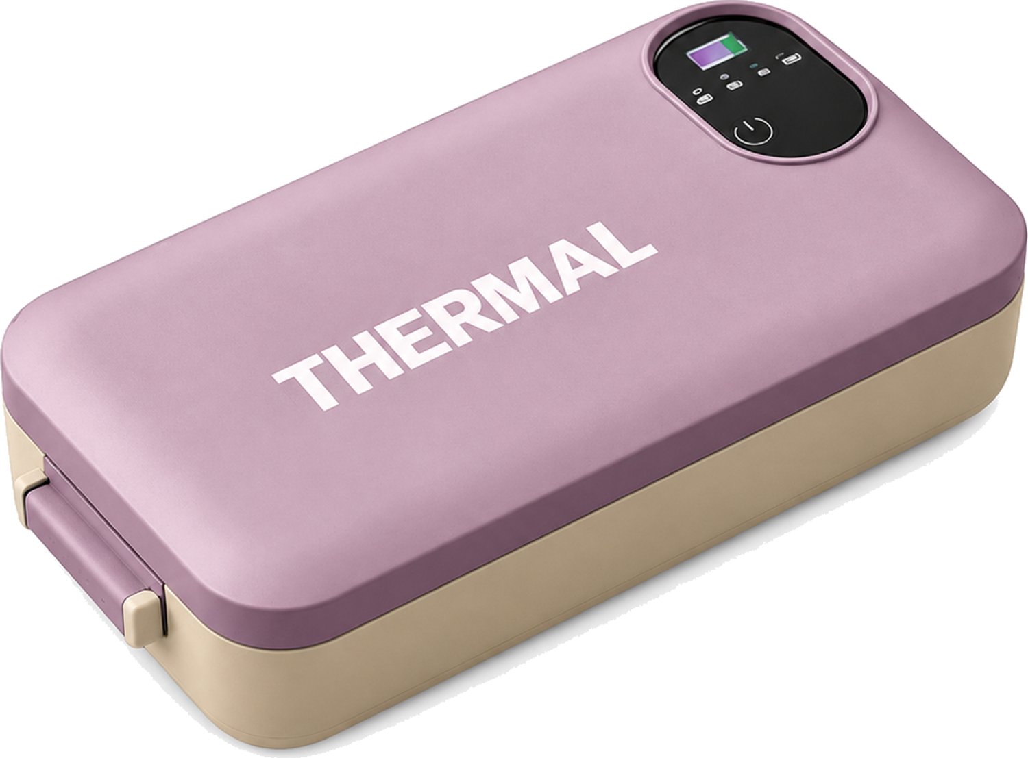 Roze elektrische broodtrommel met USB-oplaadfunctie en binnenbak van 304 roestvrij staal