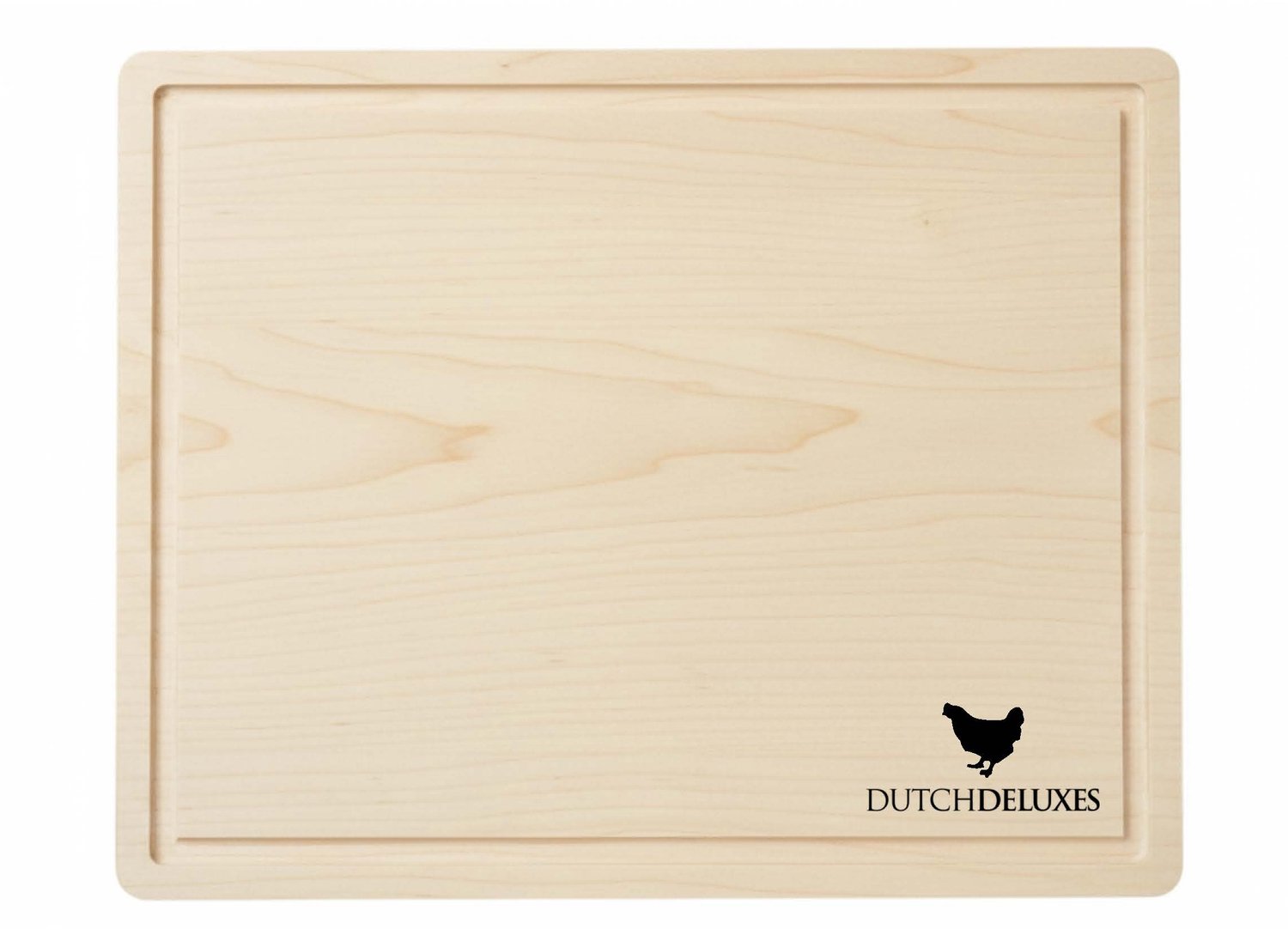 Dutchdeluxes vaatwasserbestendige - 100% houten - Snijplank - Rechthoekig - Vaatwas veilig - Sapgeul voor Gevogelte