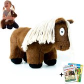 Crafty Ponies Paarden Knuffel - Ponies Knuffels - Pluche Knuffels - Knuffel - Voor kind & baby - Baby Knuffel - Pluche Paarden - Educatief Speelgoed - Speelgoed Kind - Cadeau Meisje - 35cm - Bruin met witte manen