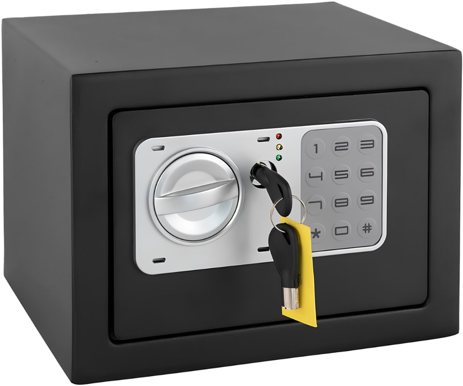 SNJY® Kluis Brandwerend - Kluisje met Cijferslot - Documentenkluis met Sleutel - 17D x 23B x 17H cm - Antraciet