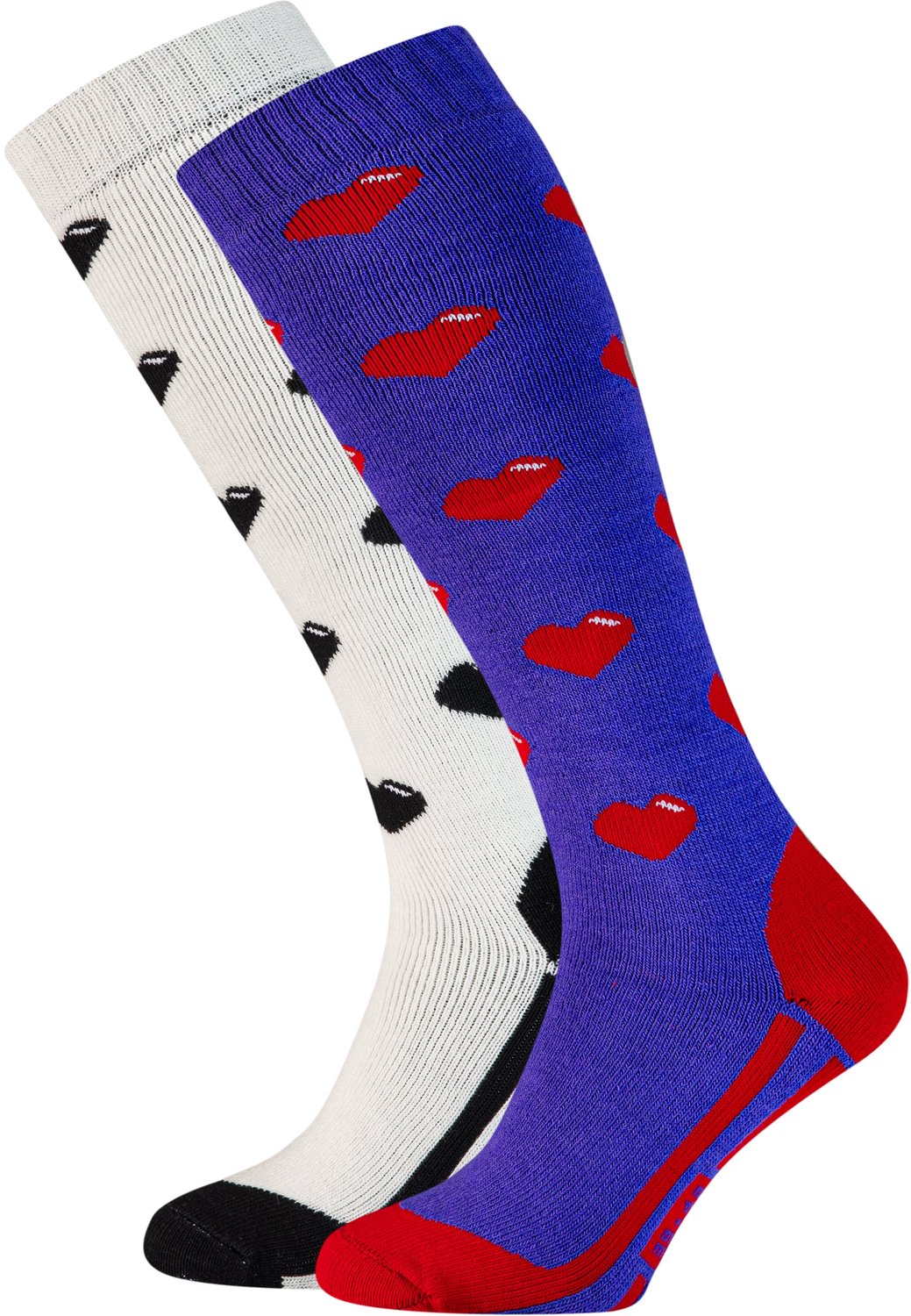 Falcon snow lady 2 pack skisock Collored Heart 38 Multicolor