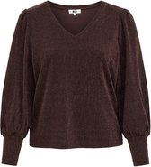 WE Fashion Dames jersey top met glittergaren - Curve