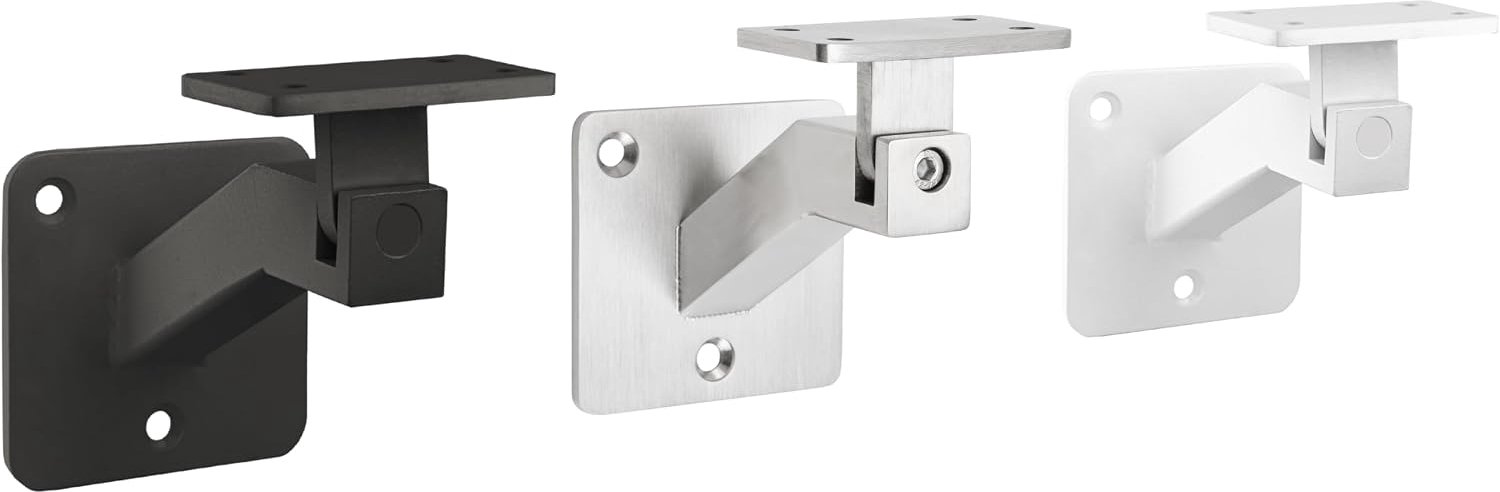 Leuninghouder 4 Stuks - Wit - Modern Massief Metaal - Betrouwbare Wandmontage - Vemera