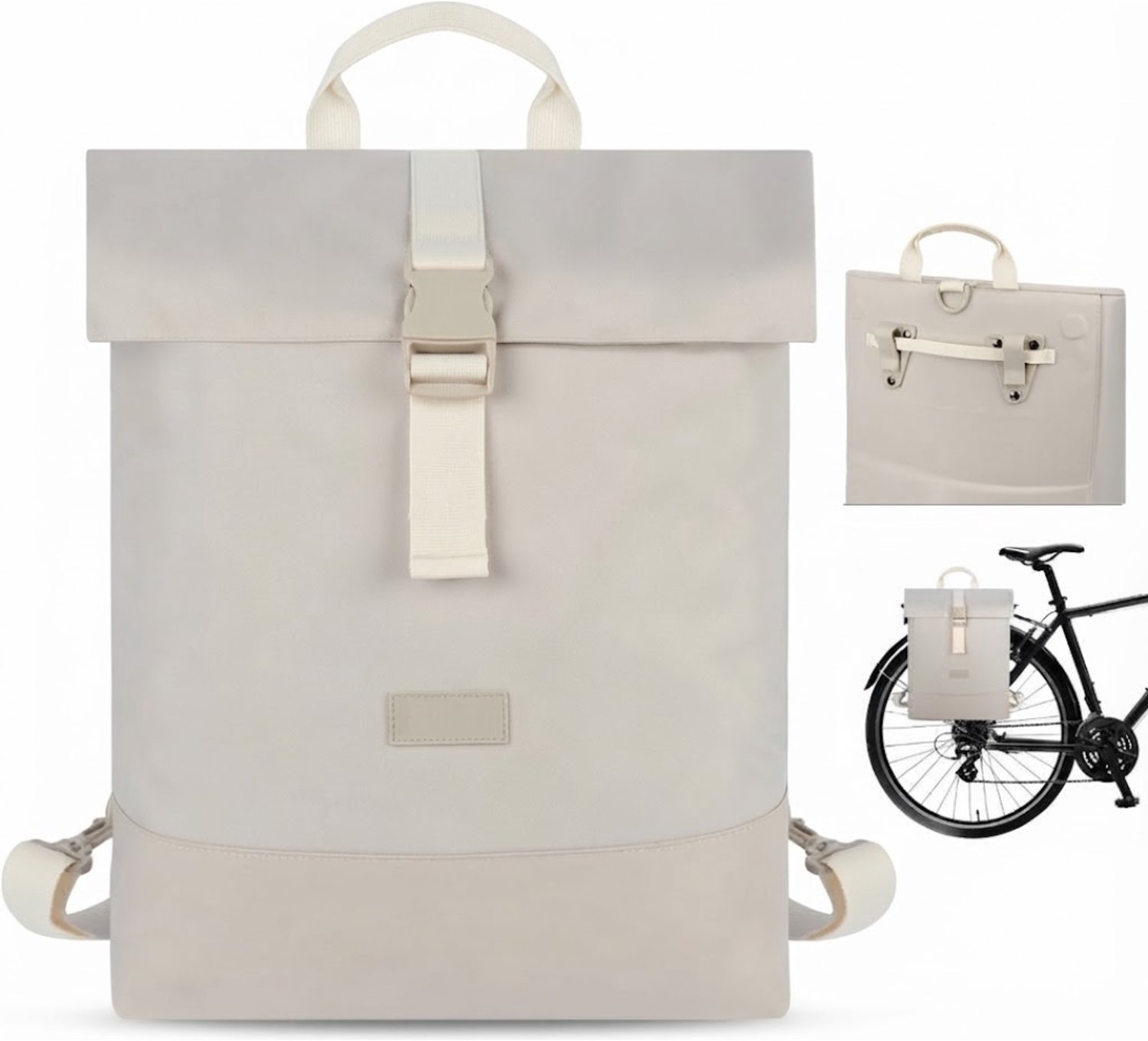 KLS® Fietstas - Fietstassen - Fietstas Rugzak - Beige - 30cm x 15cm x 38cm