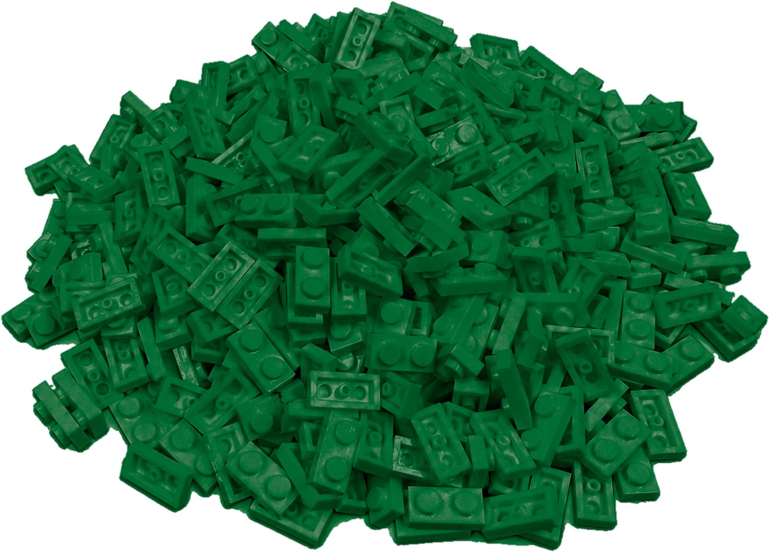 300 Bouwstenen 1x2 plate | Groen | Compatibel met Lego Classic | Keuze uit vele kleuren | SmallBricks