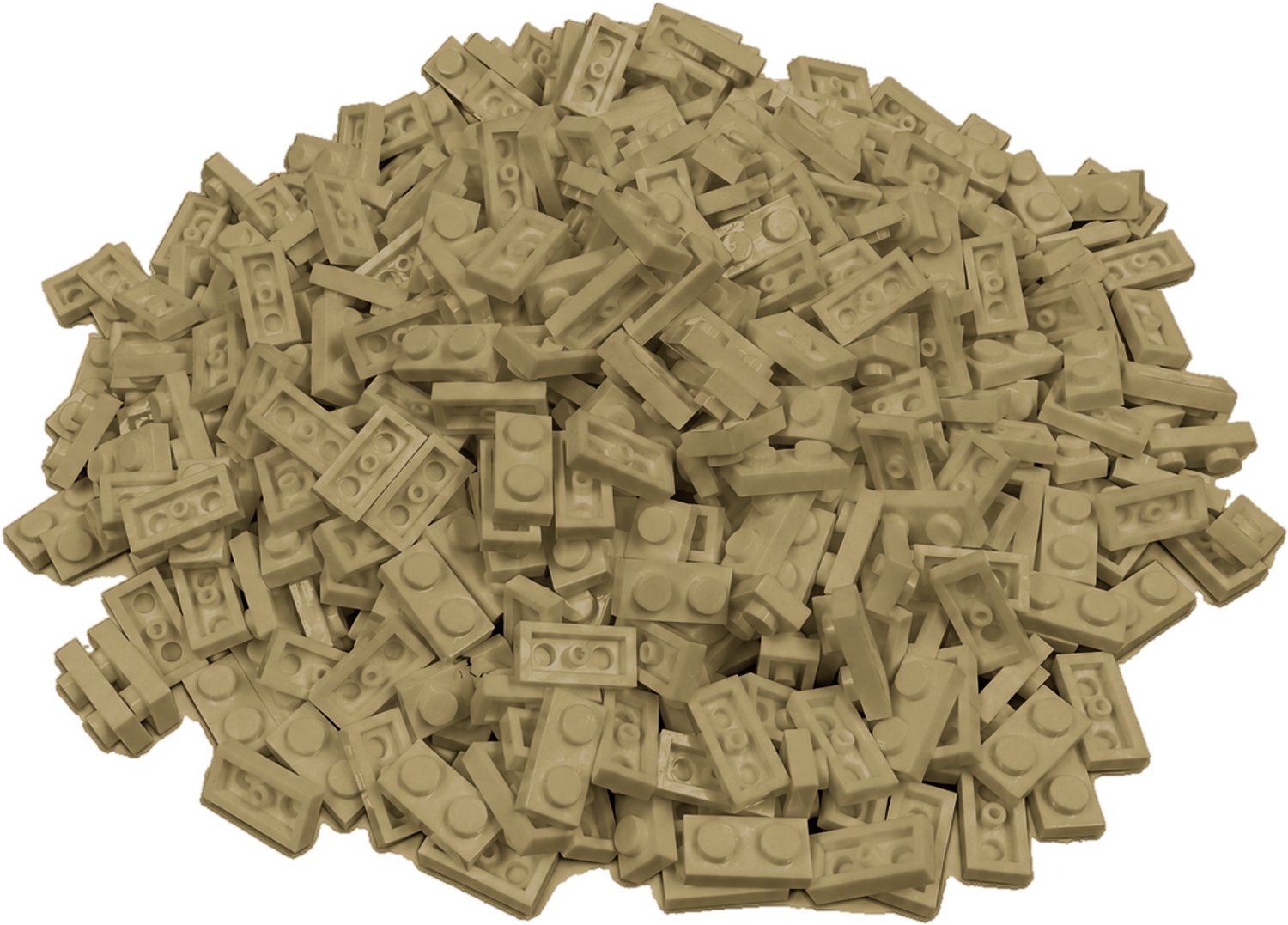 300 Bouwstenen 1x2 plate | Tan | Compatibel met Lego Classic | Keuze uit vele kleuren | SmallBricks