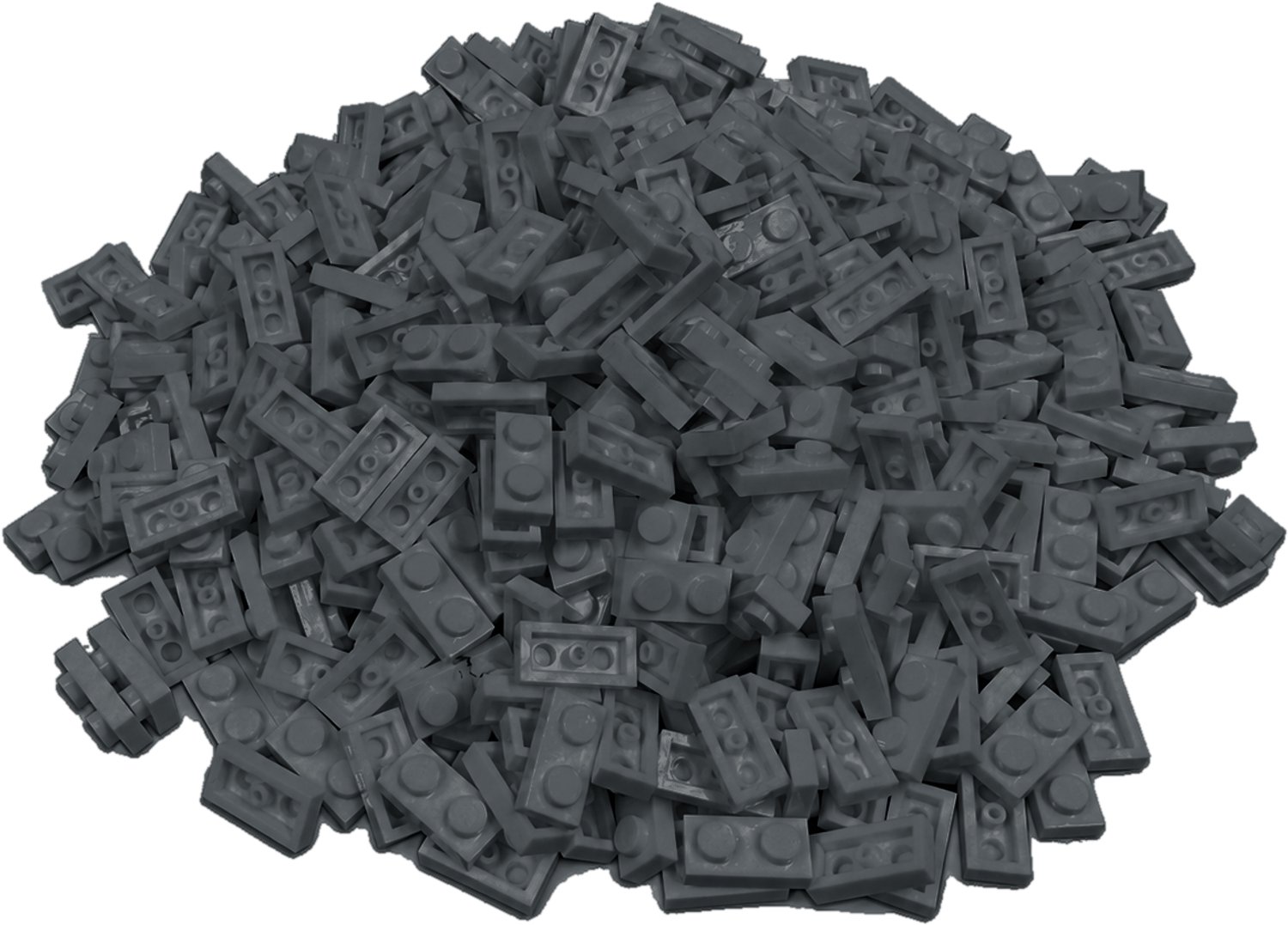 300 Bouwstenen 1x2 plate | Donkergrijs | Compatibel met Lego Classic | Keuze uit vele kleuren | SmallBricks
