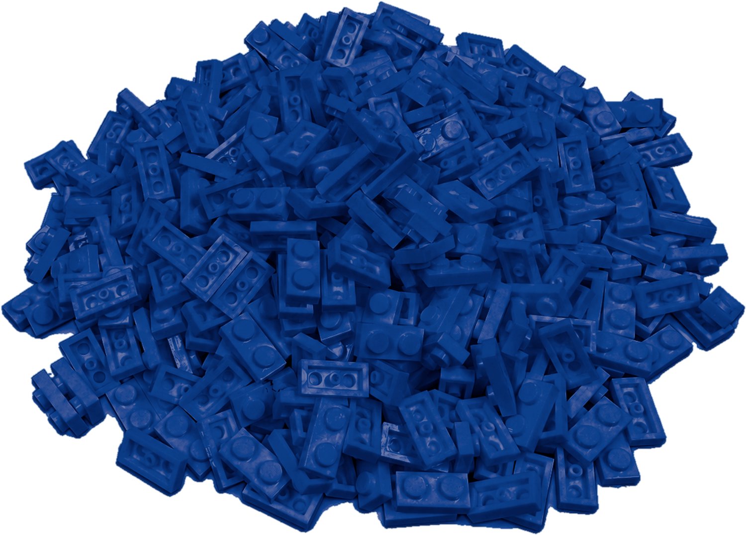 300 Bouwstenen 1x2 plate | Blauw | Compatibel met Lego Classic | Keuze uit vele kleuren | SmallBricks
