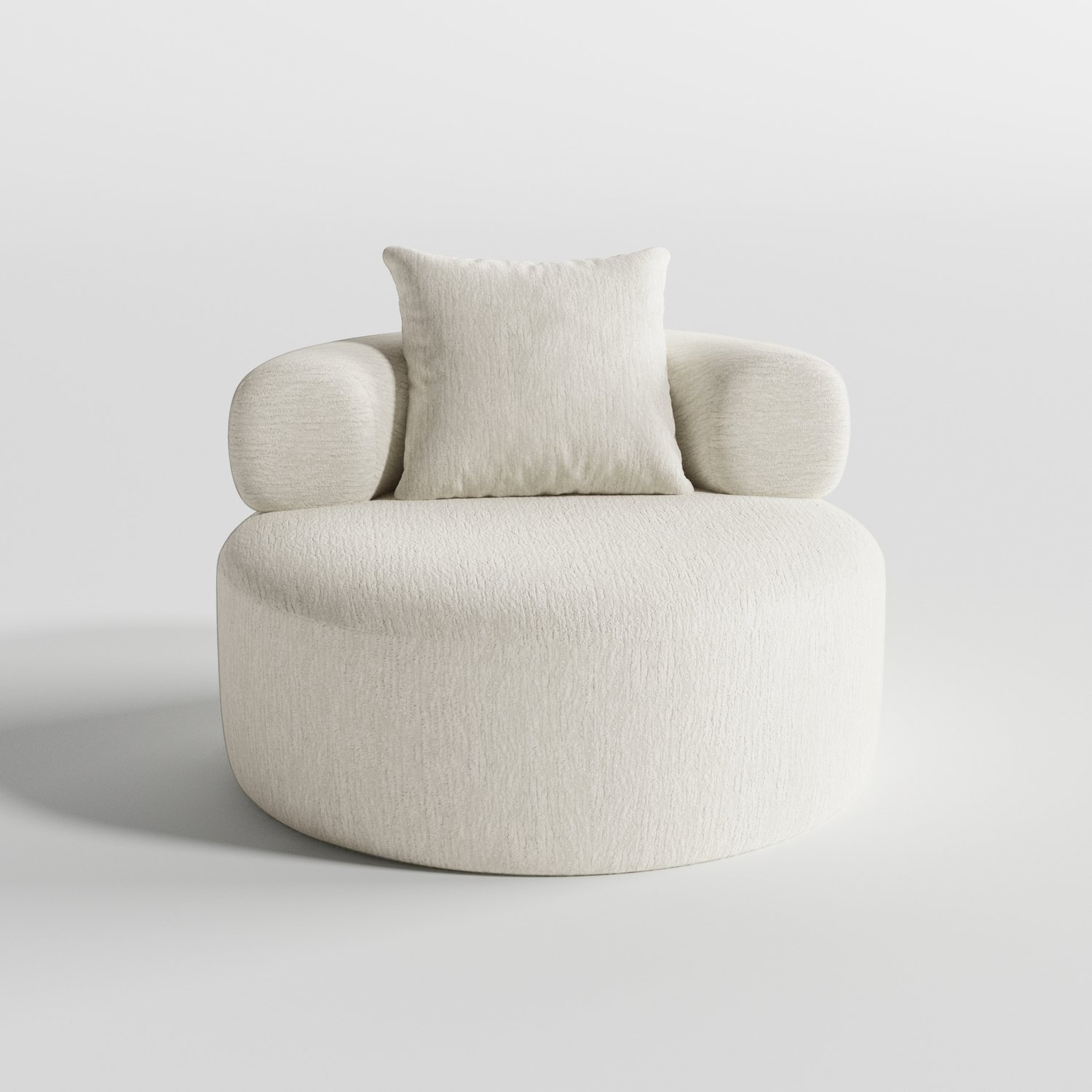 in& out door furniture 100 cm zitzak voor volwassenen, ronde luie loungestoel, met 1 kussen, hoogdichte schuimvulling, indoor eenpersoons sofa-stoel, eenpersoons gaming sofa-stoel, voor woonkamer, slaapkamer en werkkamer, beige