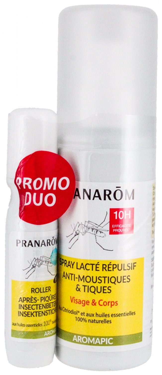 Pranarôm Aromapic Melkachtige Repellent Spray 100 ml + Roller na een beet met koeleffect 15 ml
