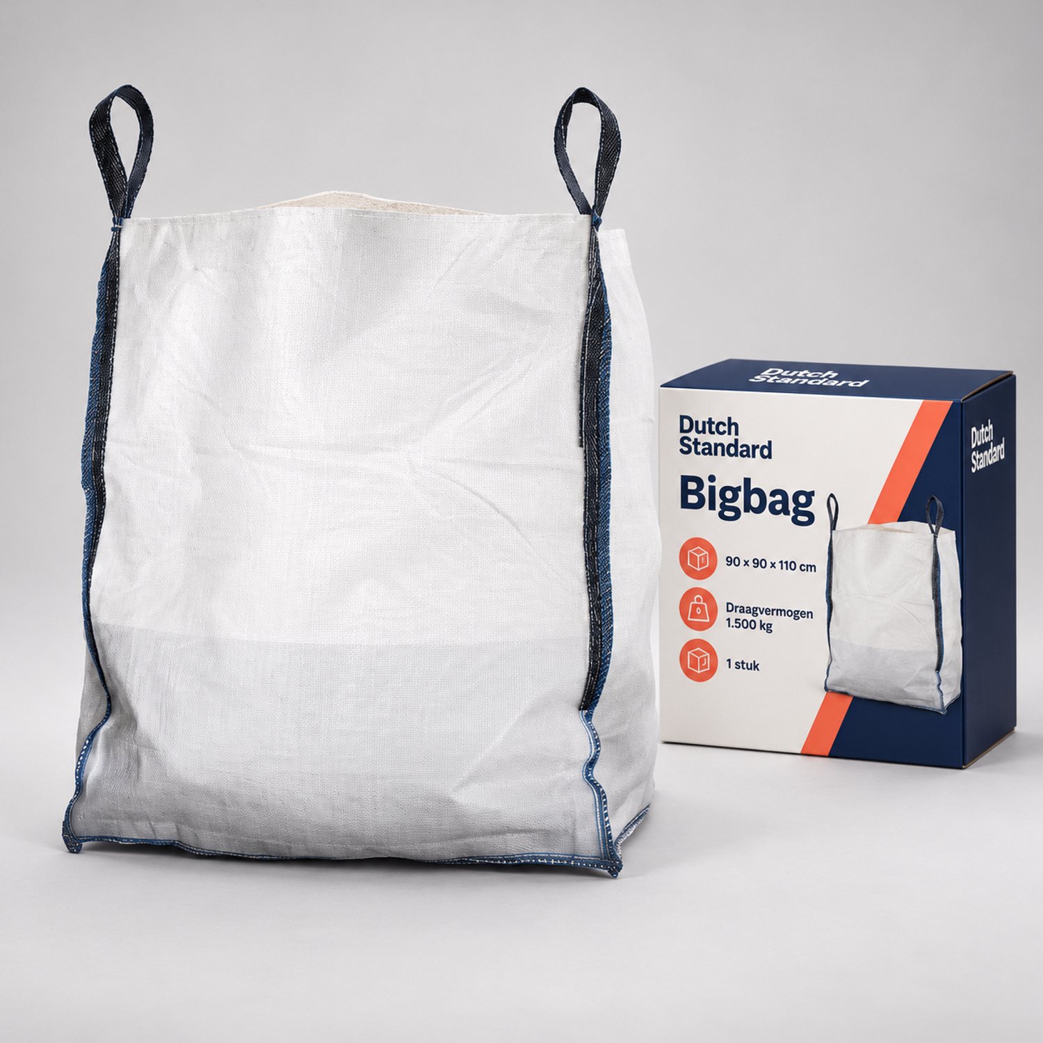 Dutch Standard Big Bag – 90 × 90 × 110 cm – 1.500 kg – 1 stuk