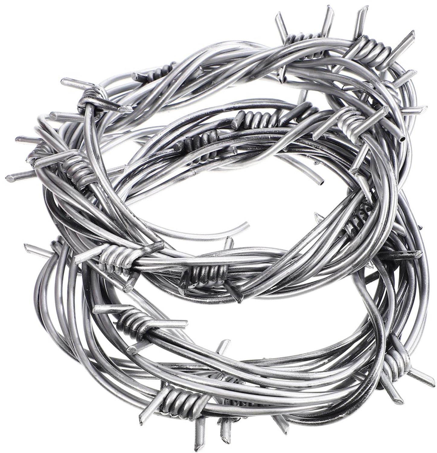 Set of 2 Artificial Barbed Wire 2.4mm Plastic Garlands for Halloween Decoration Fence Animals Deterrence Trick Toys - ShopVlot