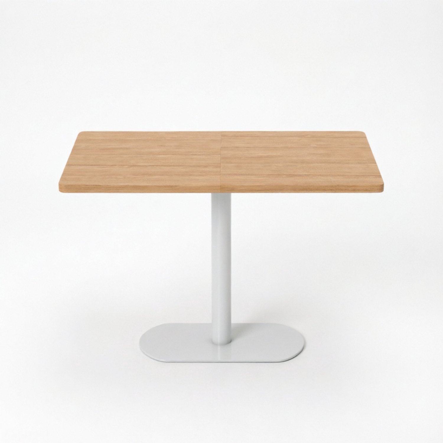 SONNENH Rechthoekige eettafel met witte kolomvoet - Eikenlook - 120 x 70 cm