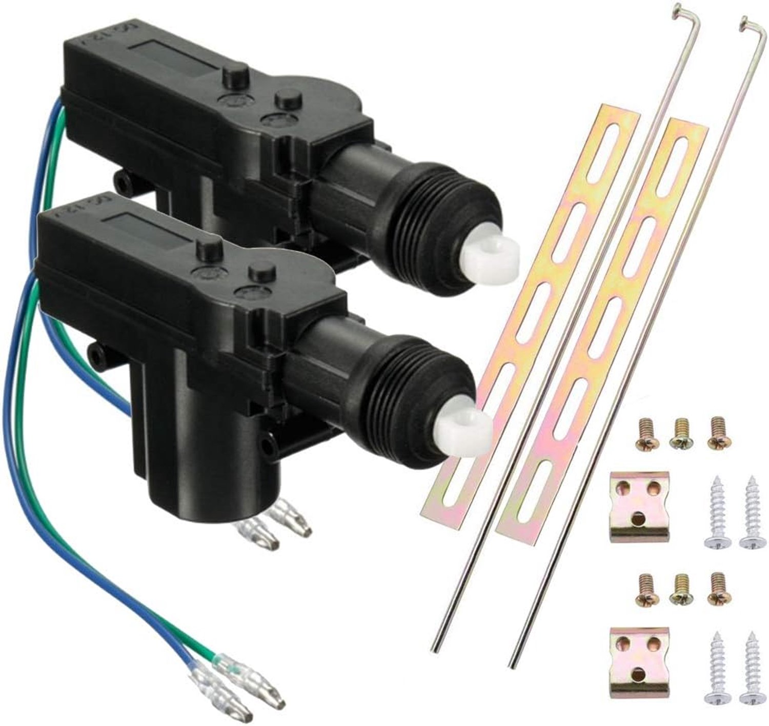 Deurslot set 2 stuks - 12V elektrisch - universele centrale vergrendeling - eenvoudig te installeren - Vemera