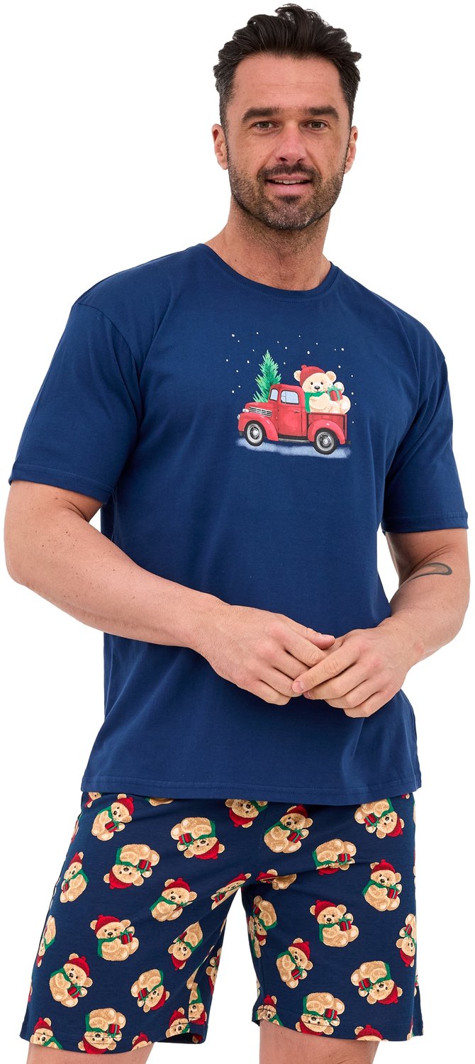 Cornette Heren Pyjama Teddy 4 - 5XL - Katoen - Kerstprint