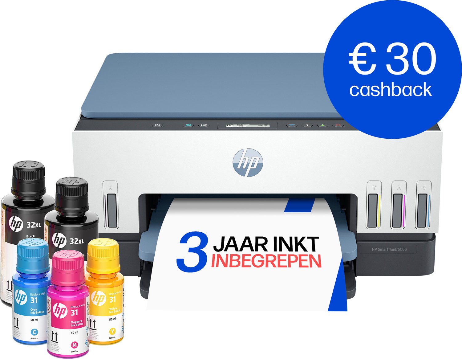 HP Smart Tank 6006 Wifi Printer met Scanner - All-in-One Kleurenprinter met AirPrint - Tot 3 Jaar Inkt inbegrepen