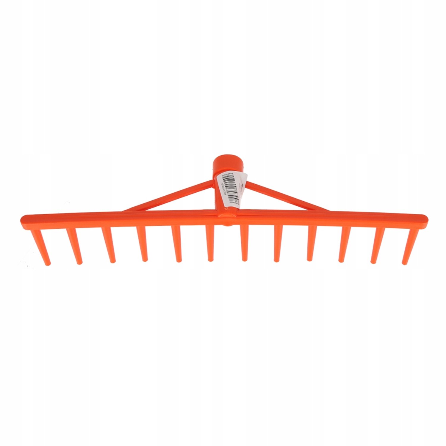 Kunststof hooihark oranje - 49cm breed, 12 tanden